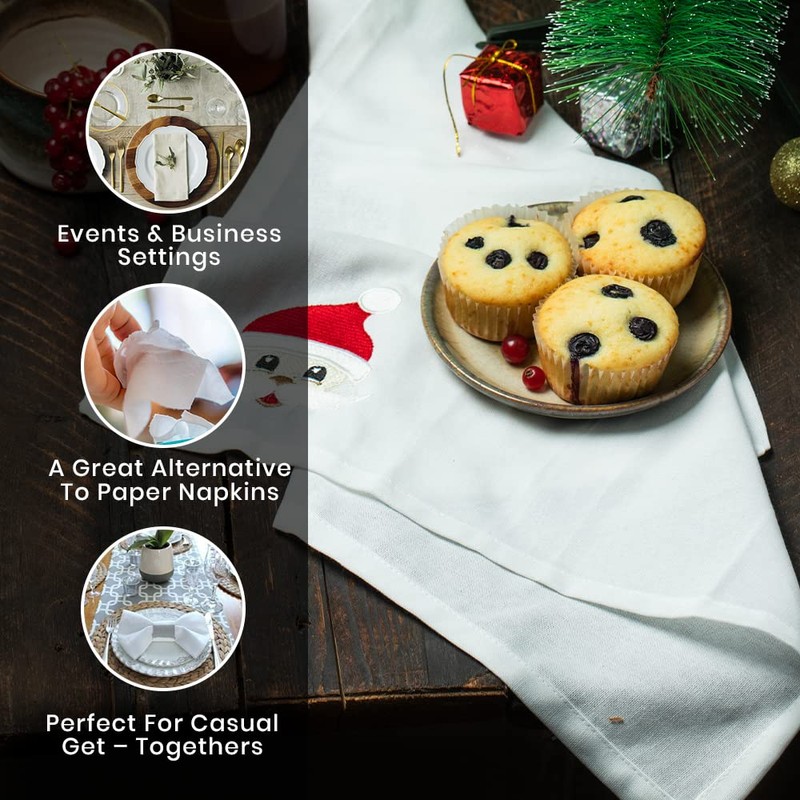 Candy Cottons Christmas Napkins Cloth Napkins Dining Table Dinner Napkins|Washable