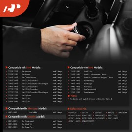 A-Premium Ignition Lock Cylinder with 2 keys Compatible with Ford, Lincoln & Mercury Vehicles - F-150, E-150 Econoline, Explorer, Mustang, Ranger, Taurus, Town Car, Continental, Sable