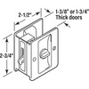 Prime-Line N 7578 Pocket Door Privacy Lock with Pull, Matte