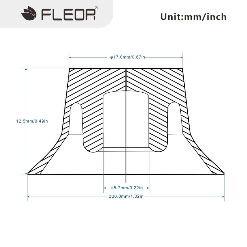 FLEOR 4PCS Top Hat Volume Tone Speed Control Knobs for