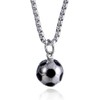 Kuskins Soccer Necklace for Boys - Stainless Steel Football Pendant