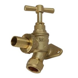 hep® Outdoor Hose Union Garden Bib Tap Outside garden bib Tap with Back plate 15mm inlet x 1/2" Union