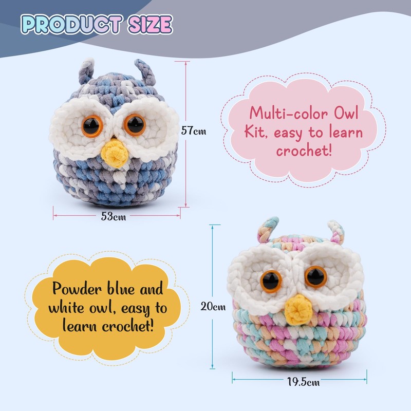 Outbit Crochet Set for Beginners, Complete Crochet Set with Step-by-Step