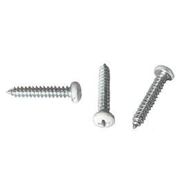 #8 x 1" White Pan Head Metal RV Screws | Phillips Drive | 1 Inch RV Interior/Exterior Screws | Factory Finished Look (50 Pack, White)