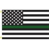 3X5 USA American 50 Star Thin Green Line PRINTED Flag