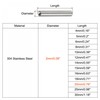 sourcing map 2x20mm Dowel Pins, 20pcs 304 Stainless Steel Round