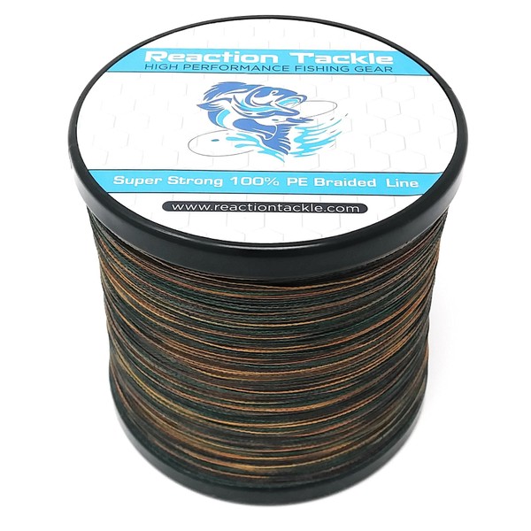 Reaction Tackle Braided Fishing Line Green Camo 50LB 300yd