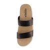 CUSHIONAIRE Women's Jaimy 2 band footbed slide sandal +Memory Foam,