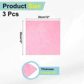 MECCANIXITY 3 Pcs Glitter Pearl Acrylic Sheet,12" x 12" x 1/8" Pearlescent Cast Pmma Plastic Sheets Extruded Translucent Blanks for DIY Art Crafting Laser Cutting & Engraving,Pink