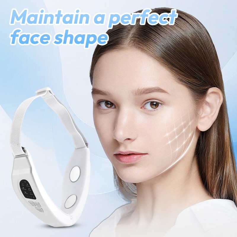 Electric V-Face Shaping Massager, EMS Facelift Device, 18 Intensity Levels,