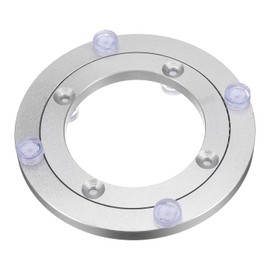 uxcell Lazy Susan Turntable Bearing, 5 Inch Rotating Bearing Turntable Base for Kitchen Dining Table, Silver Tone
