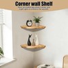 Plliocse Oak Corner Shelf Set of 2 Solid Floating Corner