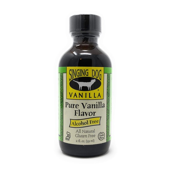 Singing Dog Vanilla, Pure Vanilla Flavor Alcohol Free, 2 Fluid Ounce Bottle