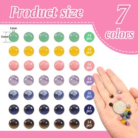 TOAOB 100pcs Natural Stone Beads Round Crystal Energy Healing Gemstone Bead 6mm for Jewellery Making