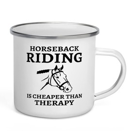 Equestrian Camper Mug White 12oz -Horseback Riding Is - Horse Gifts For Women Horse Riding Hobby Horse Jumps Gifts For Horse Lovers