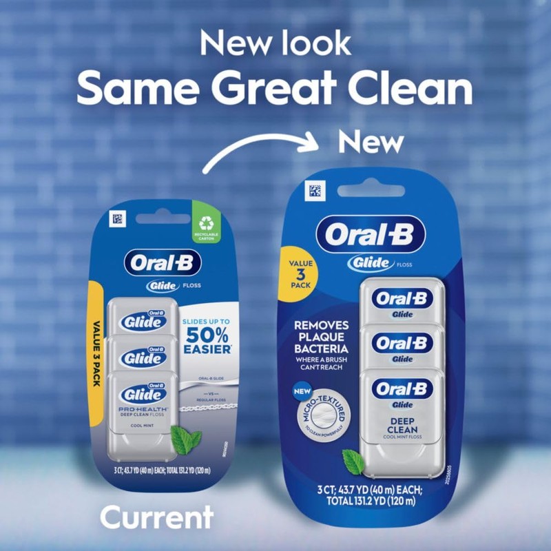 Oral-B Glide Dental Floss, Shred Resistant, Gentle on Gums, Natural