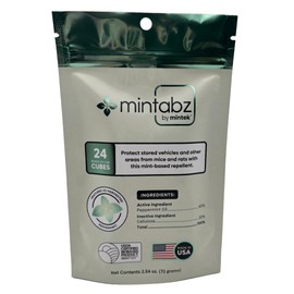 Mintek™ Mintabz™: 24 Ready-to-Use Natural Pest Control Cubes to Repel Rodents, Keep Mice Away, Made with US Farmed Peppermint Oil, Mess Free and Convenient
