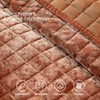 LEAONME Velvet Quilt California King-118''x106'', Lightweight Burnt Orange Velvet Comforter