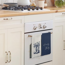 Tzhim Western Kitchen Towels, Preppy Cowboy Hand Towels, Black Cowgirls Boots Floral Rodeo Dishcloths Tea Towel for Kitchen, Vintage Retro Howdy Baby KitchenBathroom Decor, 16x24in(Navy Blue)