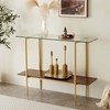 LumFurn Glass Console Table for Living Room, Foyer & Entrance,