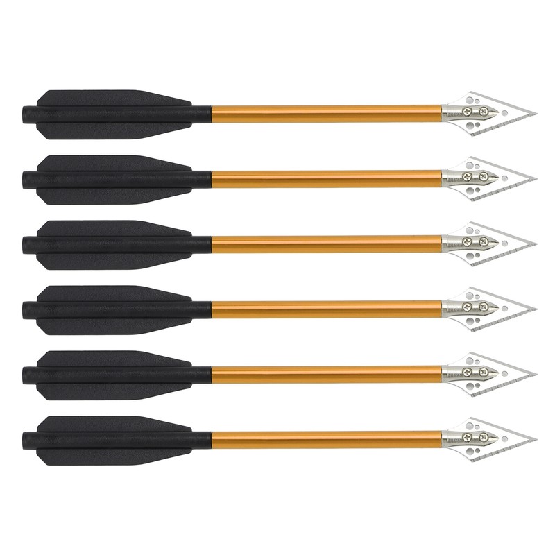 6Pcs Crossbow Arrows Double Screw Fixing Aluminum Alloy Shooting Bow
