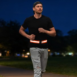 AYKRM Bande Catarifrangenti Giallo Arancione Fluo (Arancione, S-XXL)
