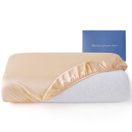 AIFY Silk-like Pillow Case, Double-Sided Satin, Pillow Cover, Pillow Case, 43 / 63, Cap Type, Easy to Put on and Take off, Beautiful Hair, Washable, Breathable, Friction Reduction, Present, Gift, 1