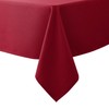 Biscaynebay Textured Fabric Christmas Rectangle Table Cloth 52x70 Inches, Red