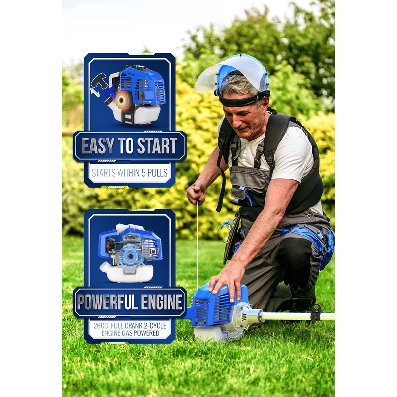 WILD BADGER POWER 26cc Weed Wacker Gas Powered, 3 in