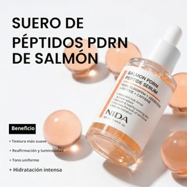 NIDA Salmon PDRN Peptide Serum | Salmon PDRN, Peptido, Adenosina, Cafeína | Piel firme y saludable, hidratación intensa | 1.69 fl.oz., 1.7 fl oz