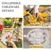 6 Piece Reusable Collapsible Bowls Set, Food Grade Plastic Folding