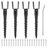XYADX No Dig Ground Screw Anchor - Black U Shaped