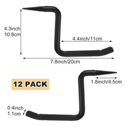 JMIATRY 12 Packs 4 inch Screw-in Tree Steps for Hunting Anti-Slip Bow Hooks Self Tapping Screw Mount Hunting Tree Stand Steps, Hold 705 Lbs Per Tree Steps