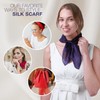 Basic Sense Plain 100% Genuine Mulberry Silk Small Square Scarf,