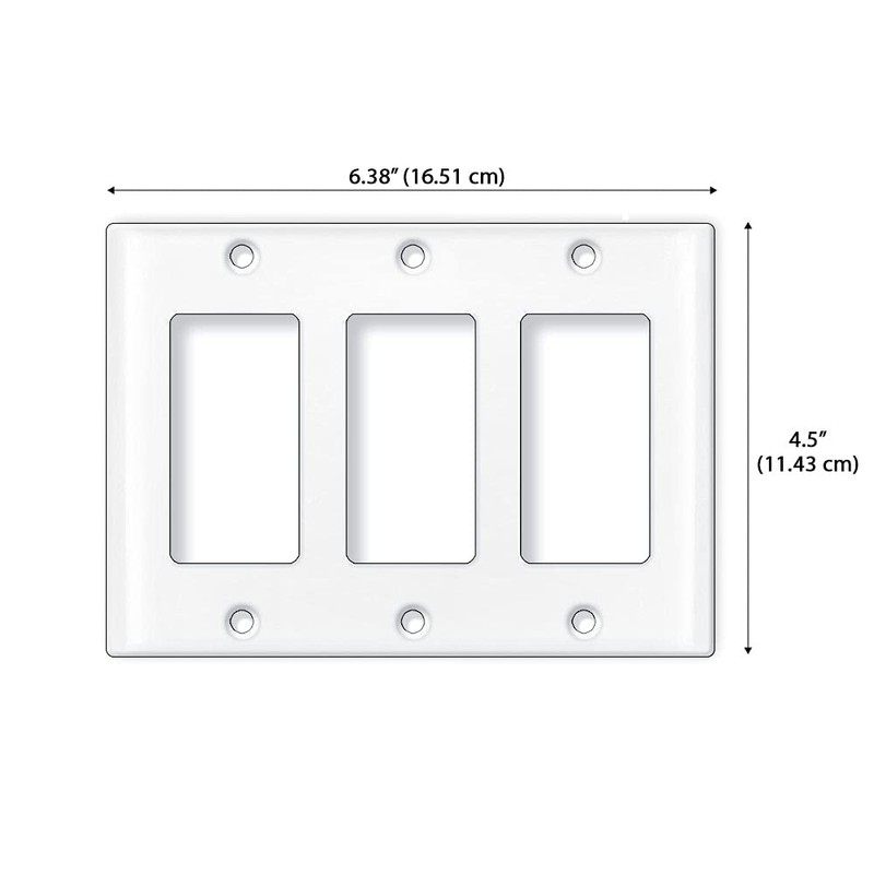 WIRESTER 6.38 inch x 4.5 inch Triple Gang Decorator Light