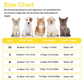 Muecleao Dog Harness and Leash Set, No Pull Breathable Cat Vest with Leash, Reflective Adjustable Pet Vest Harness with Easy Control Handle for Small Dogs and Cats (Yellow, M)