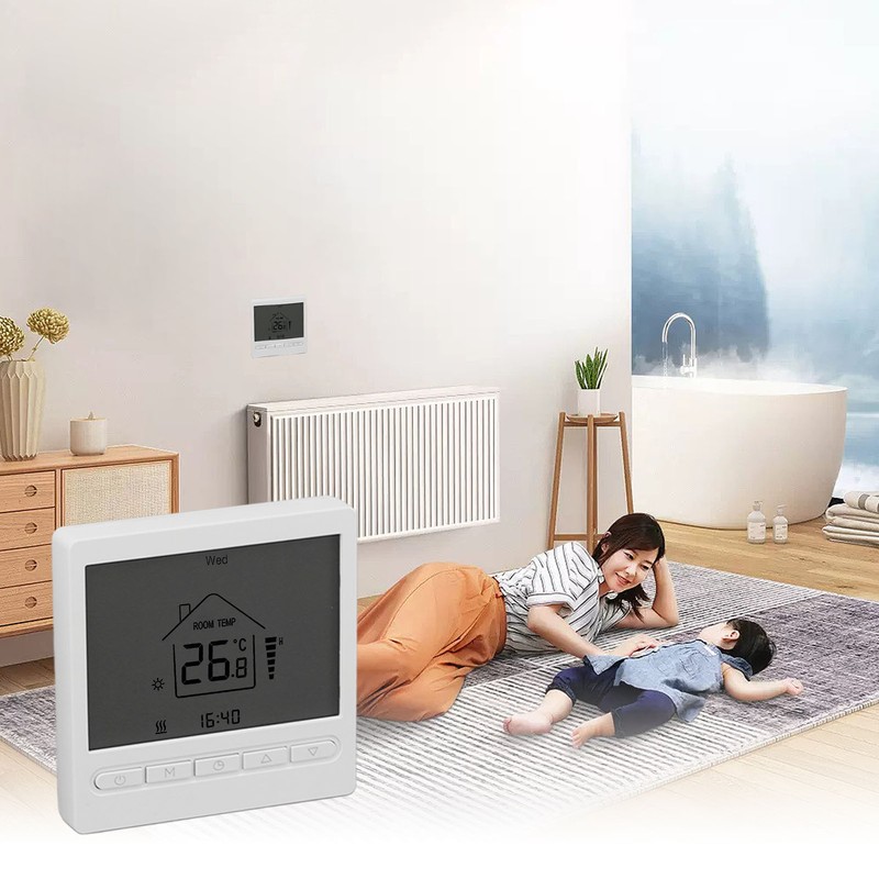 Digital Thermostat Display ABS Accurate Temperature Control Electric Thermostat AC220V
