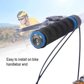 Alomejor 1 Pair of Handlebar End Plugs Aluminium Alloy Bicycle Handlebar End Caps Bicycle Handlebar End Plugs (Titanium Colour)