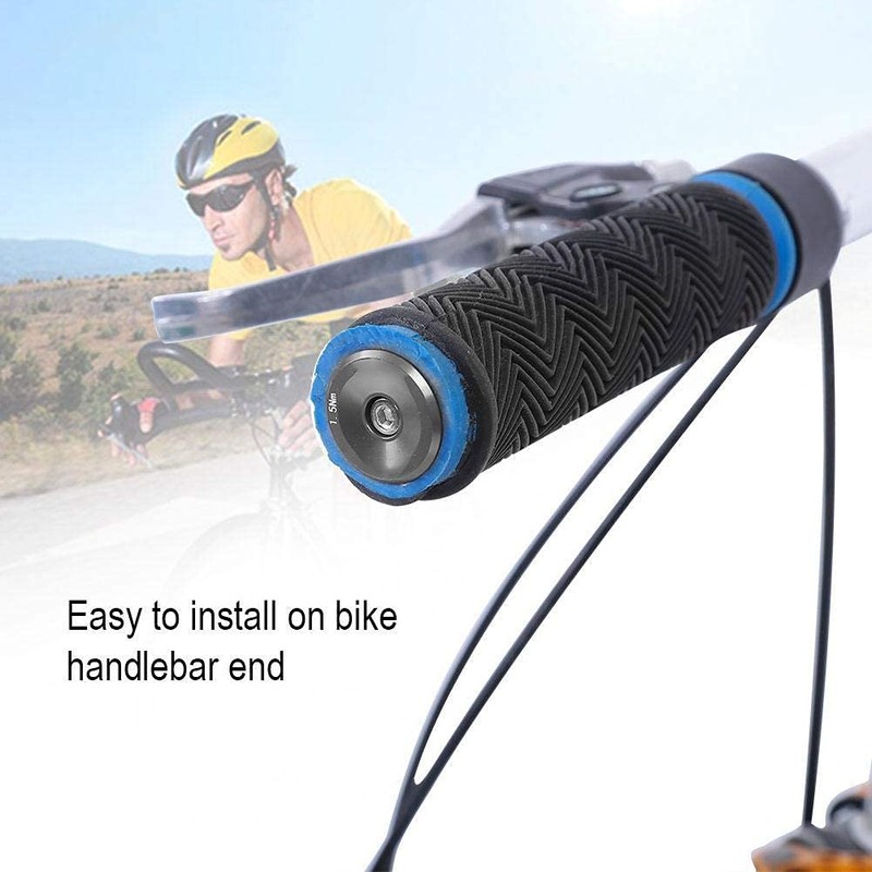 Alomejor 1 Pair of Handlebar End Plugs Aluminium Alloy Bicycle