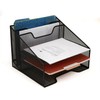 Mind Reader 3-Tier Tray Desk Organizer, Black