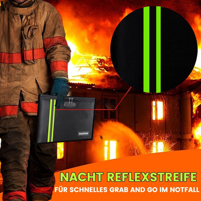 Improved Fireproof and Waterproof Bag Briefcase with Lock (38 x