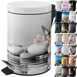 Sanilo Vanesa Cosmetic Bin 3 L with Soft-Close Mechanism, Many New Bathroom Bins to Choose From, Waste Bin with Inner Container for Any Bathroom