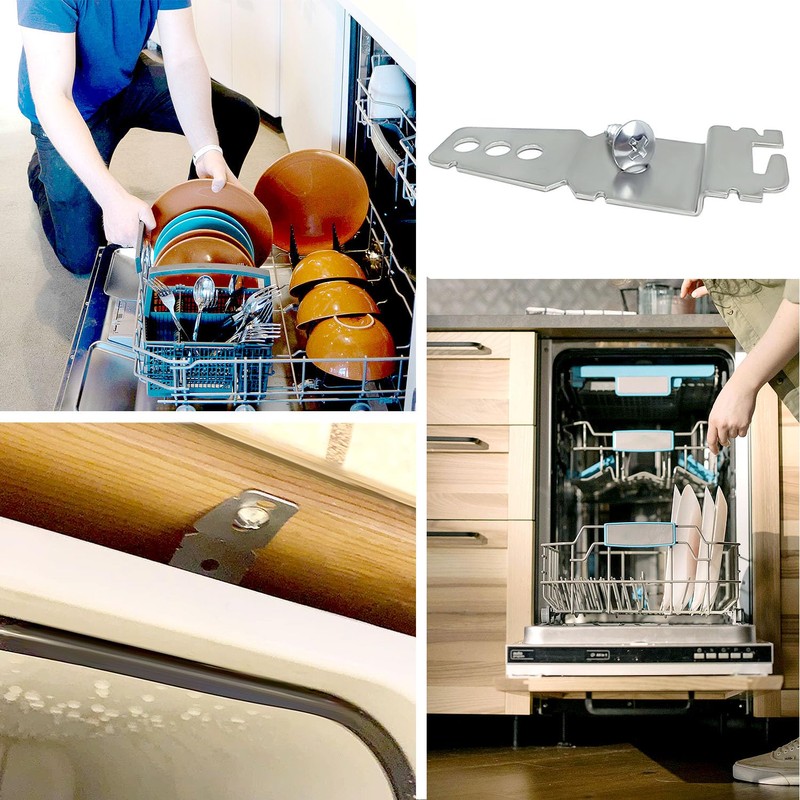 2 Pack Dishwasher Mounting Bracket, Undercounter Dishwasher Bracket, Dishwasher Clips,