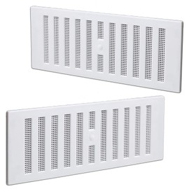 9 x 3 Adjustable Flyscreen Vents White Plastic Internal Vent Covers Hit & Miss Air Vent Cover Ventilation Grilles Air Vent Grille Cover for Cupboard Wardrobe Ventilation Pack of 2.
