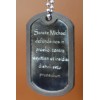 St Michael Dogtag in Latin-Military Third Dogtag with Silencer