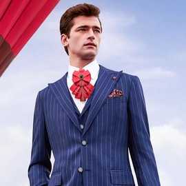 [FYBownot] 男女兼用 チェーンフリンジ 多層 蝶ネクタイ 制服リボン リボンタイ ピン＋ゴム 調整可能 蝶結び 復古 イギリス風 制服小物 ボウタイ 花婿 司会者 結婚式 宴会 ビジネス