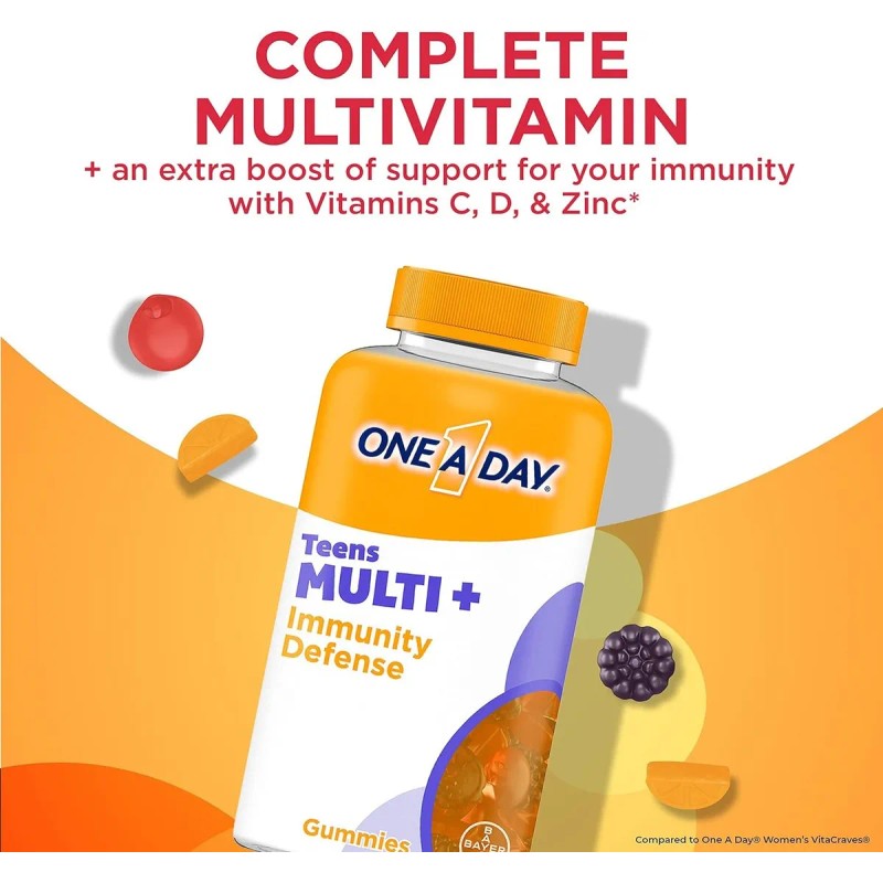 One A Day Teens Multivitaminico Completo 120 Gomitas Sabor Frutas