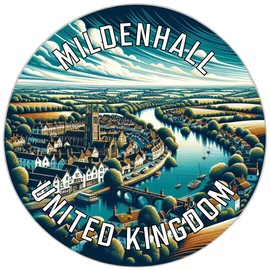 Mildenhall United Kingdom Souvenir Die Cut Decorative Flat Magnet 2-Inch