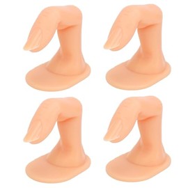 Longzhuo 50 Dedos de manicura de práctica con uñas postizas, Práctica de dedo de la práctica de las uñas, Reutilizable, Dedos de entrenamiento para uñas de gel acrílico, Decoración de exhibición