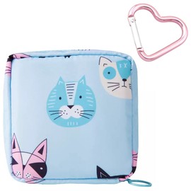 Adorable Pink Peri - Reusable Sanitary Napkin Pads Storage Bag Portable for Women Girls | Made of Nylon + Water Resistance + Reusable | Zero Waste Period (Cat 2)